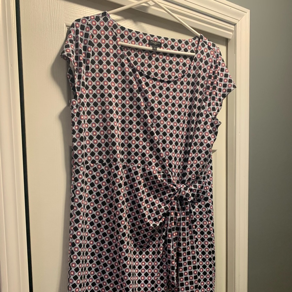 Faux wrap dress.  Red White and Blue